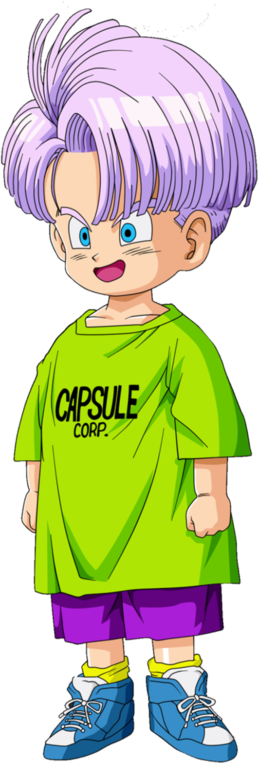 Animated Child Character Capsule Corp Shirt PNG