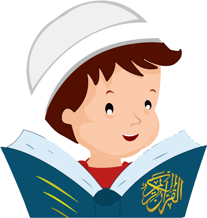 Animated Child Reading Book PNG