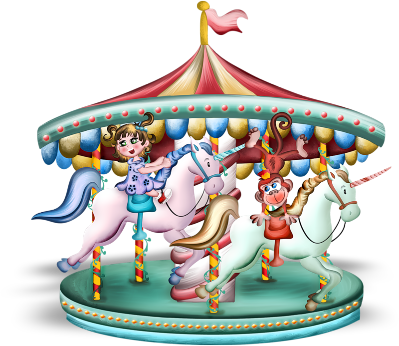 Animated Childrens Carousel Ride PNG