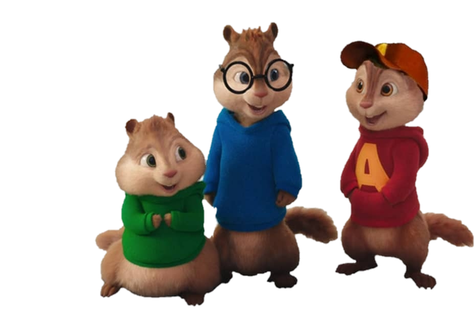 Animated Chipmunk Trio PNG