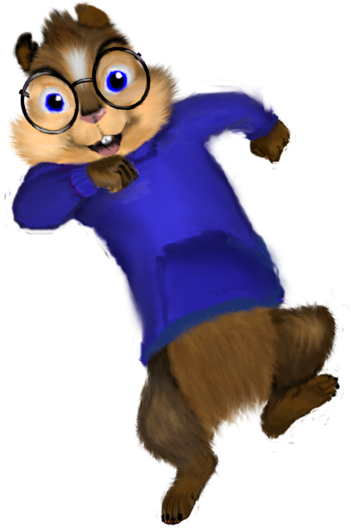 Animated Chipmunkin Blue Shirt PNG