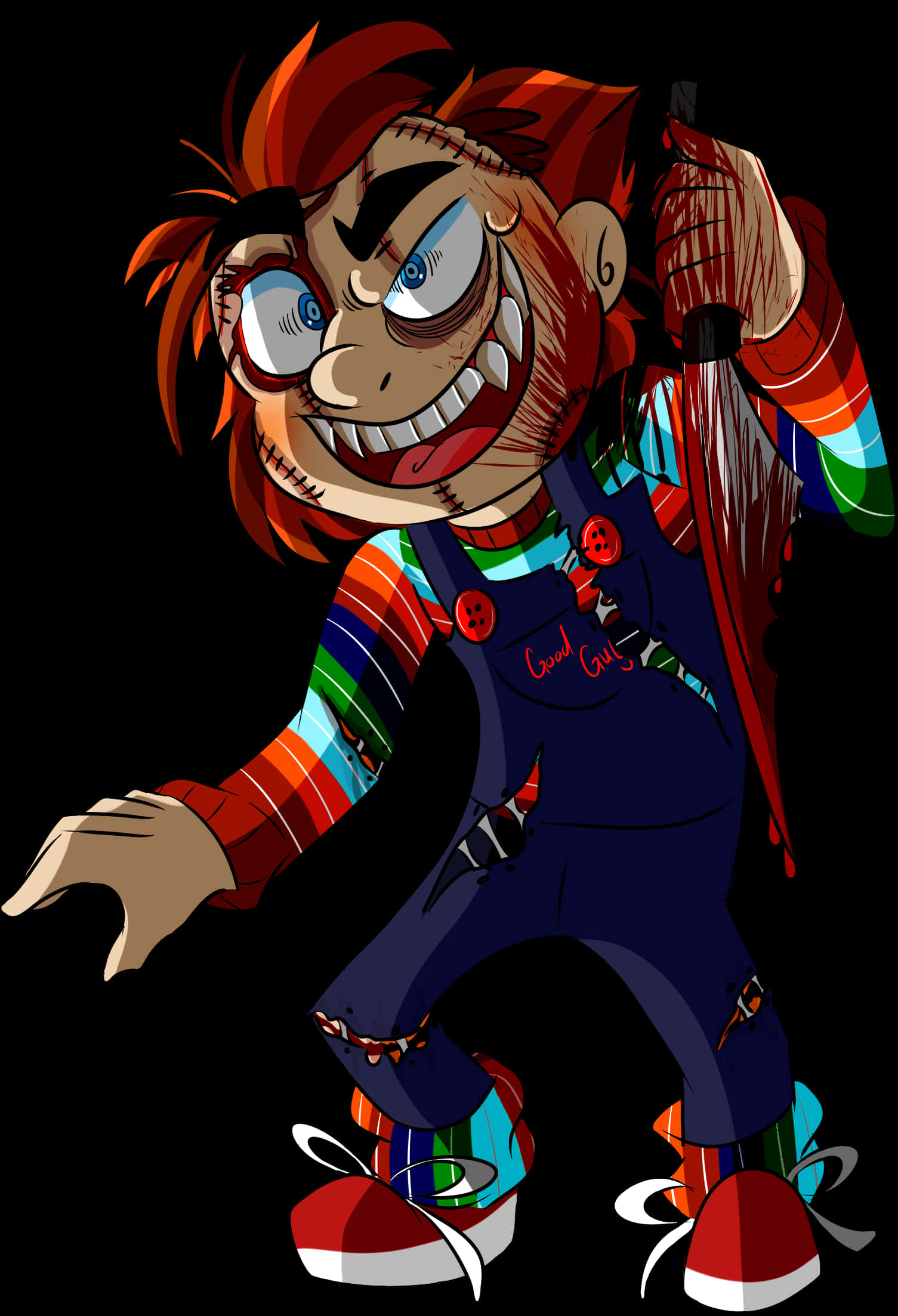 Animated Chucky Character Art PNG