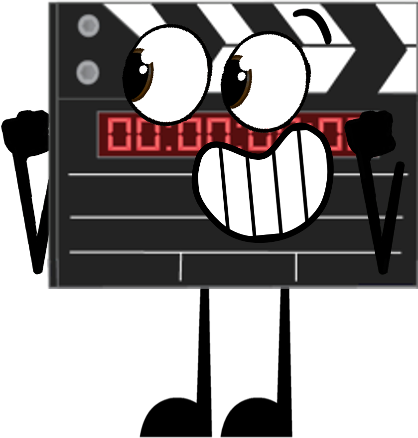 Animated Clapperboard Character PNG