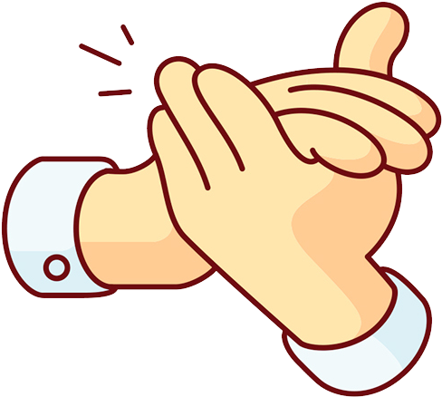 Animated Clapping Hand Gesture PNG