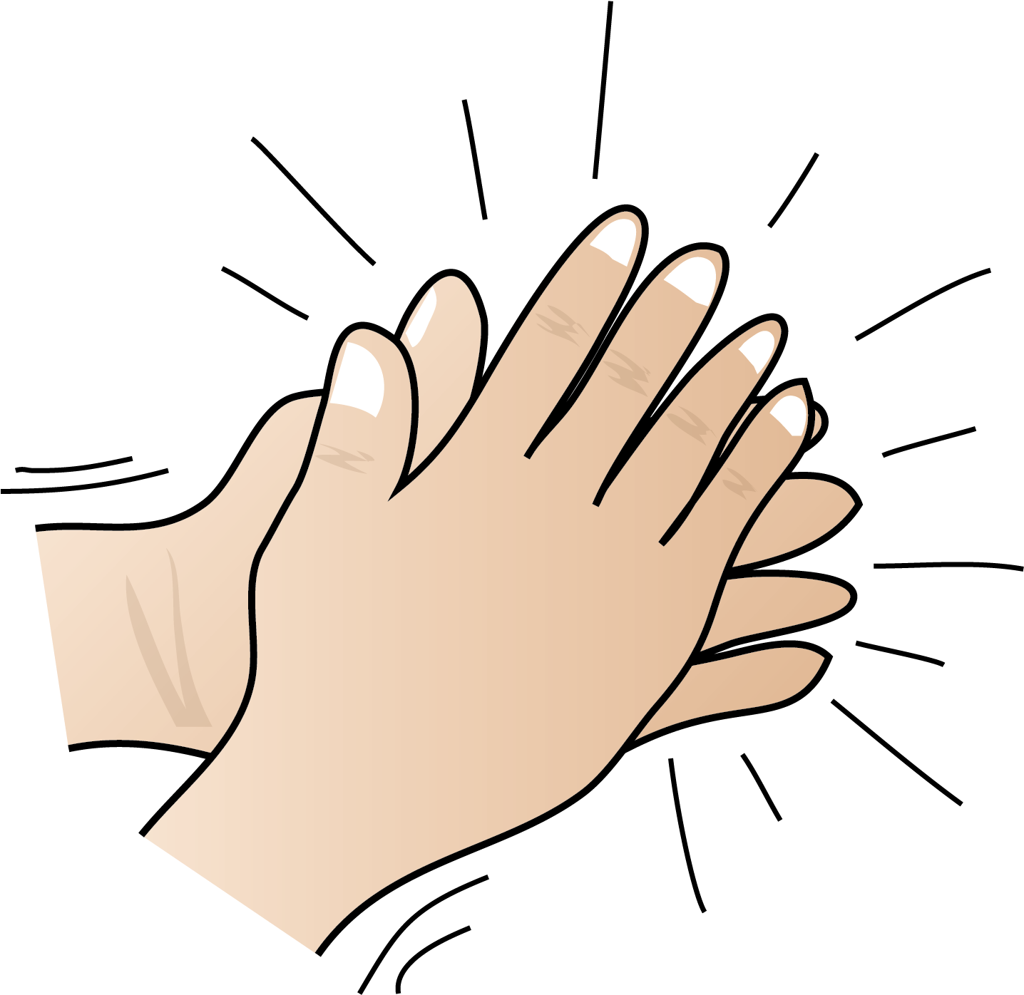 Animated Clapping Hands Illustration PNG