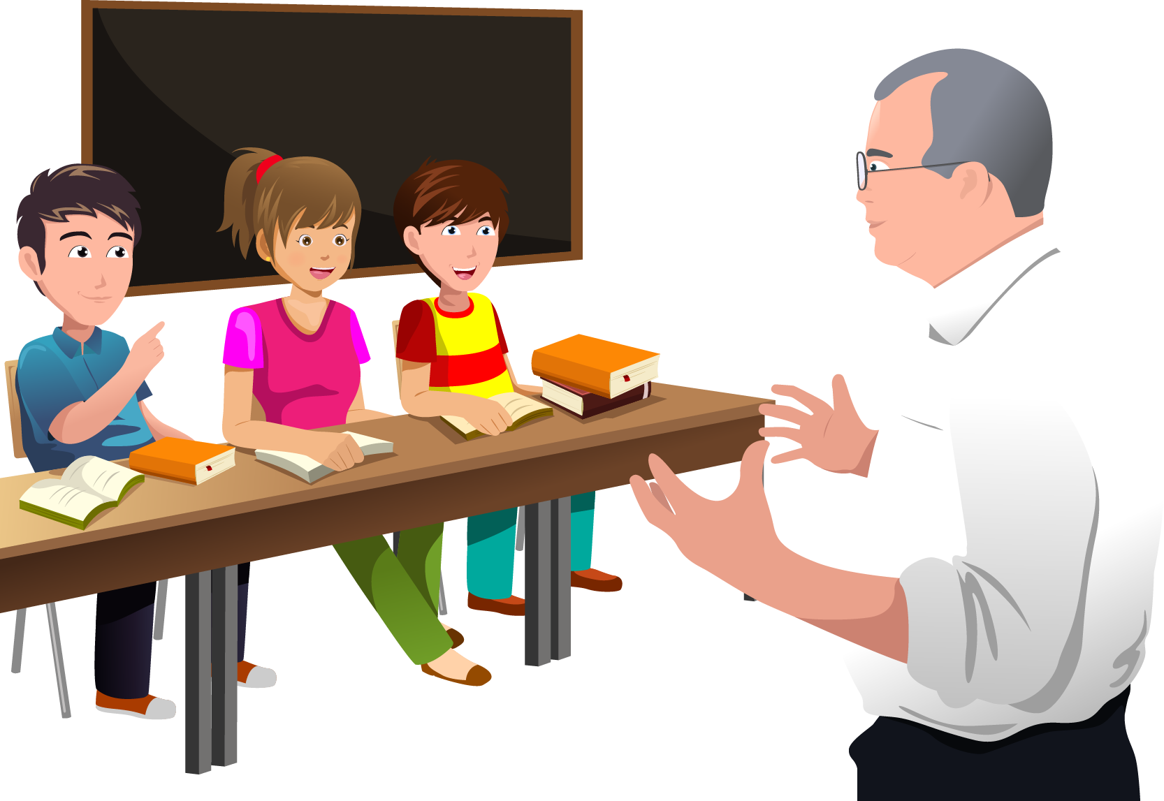 Animated Classroom Session PNG