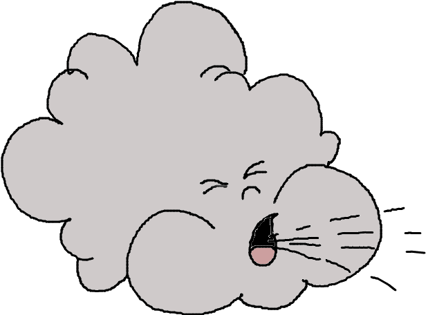 Animated Cloud Blowing Wind PNG