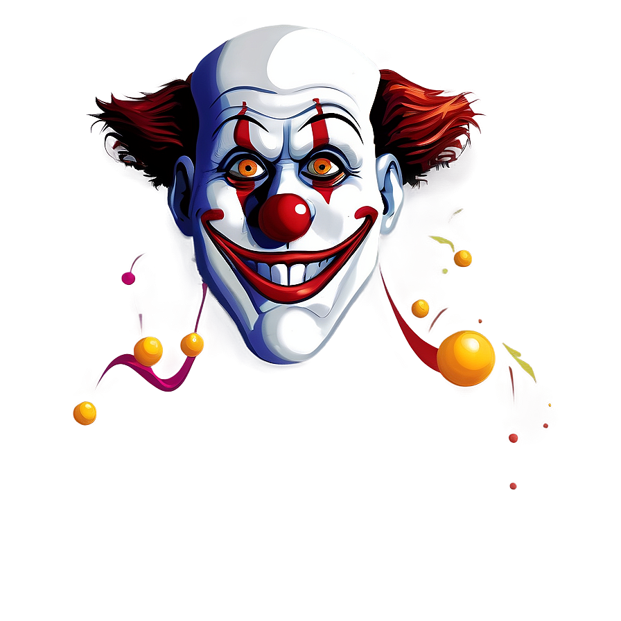 Animated Clown Face Drawing Png 06272024 PNG
