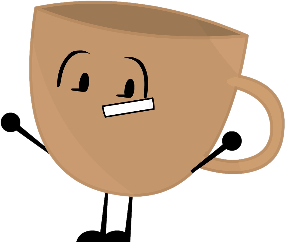 Animated Coffee Cup Character PNG