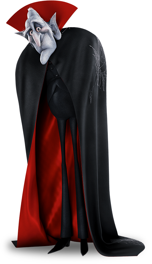 Animated Count Dracula Character PNG