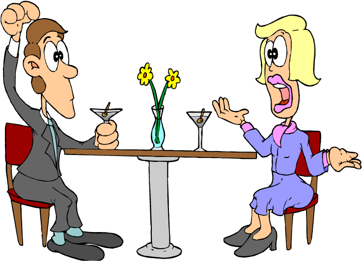 Animated Couple Date Night Conversation PNG