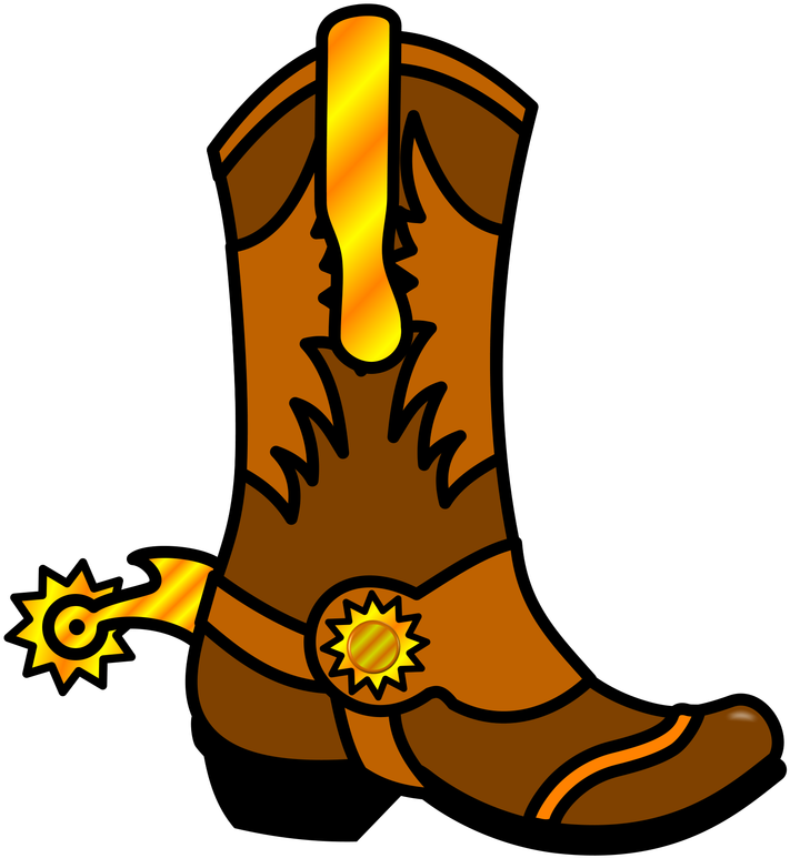 Animated Cowboy Bootwith Spurs PNG