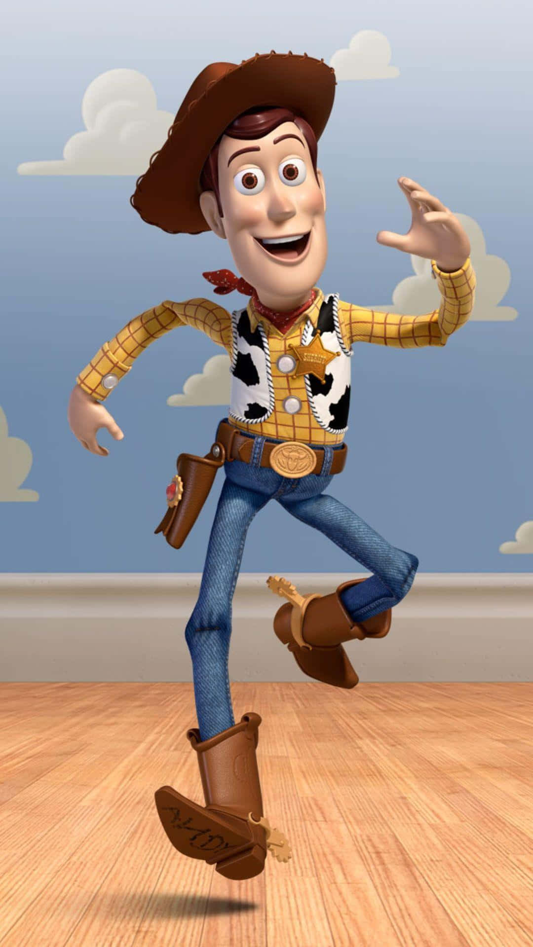 Animated Cowboy Character Dancing Wallpaper