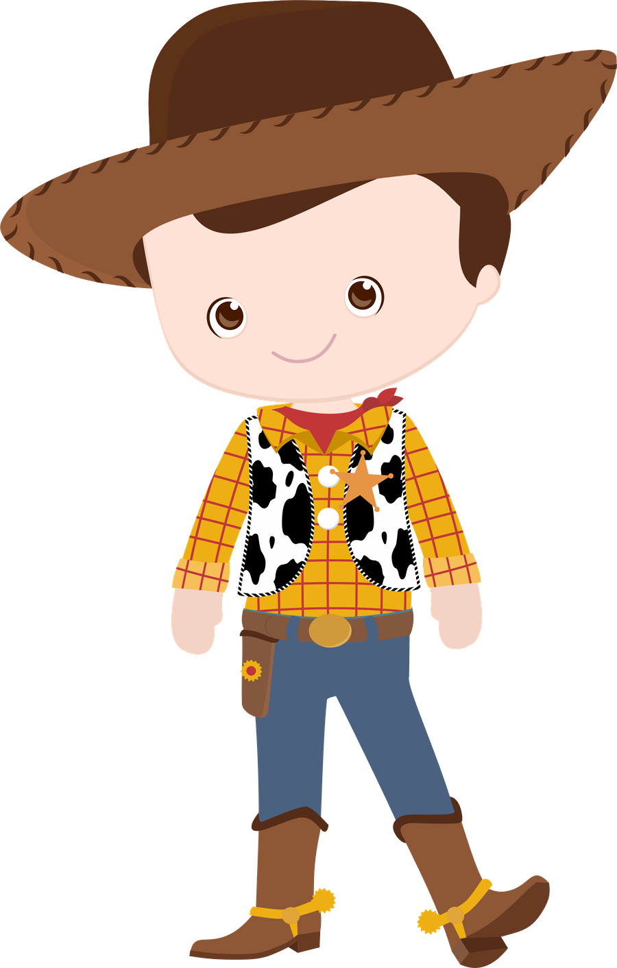 Animated Cowboy Character Illustration PNG