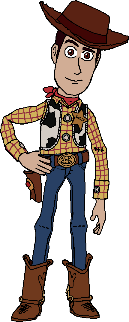 Animated Cowboy Character Standing PNG