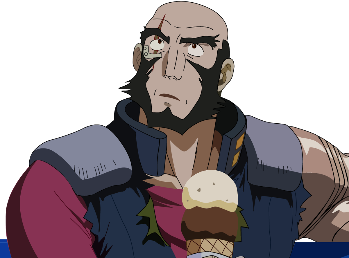 Animated Cowboy With Ice Cream PNG