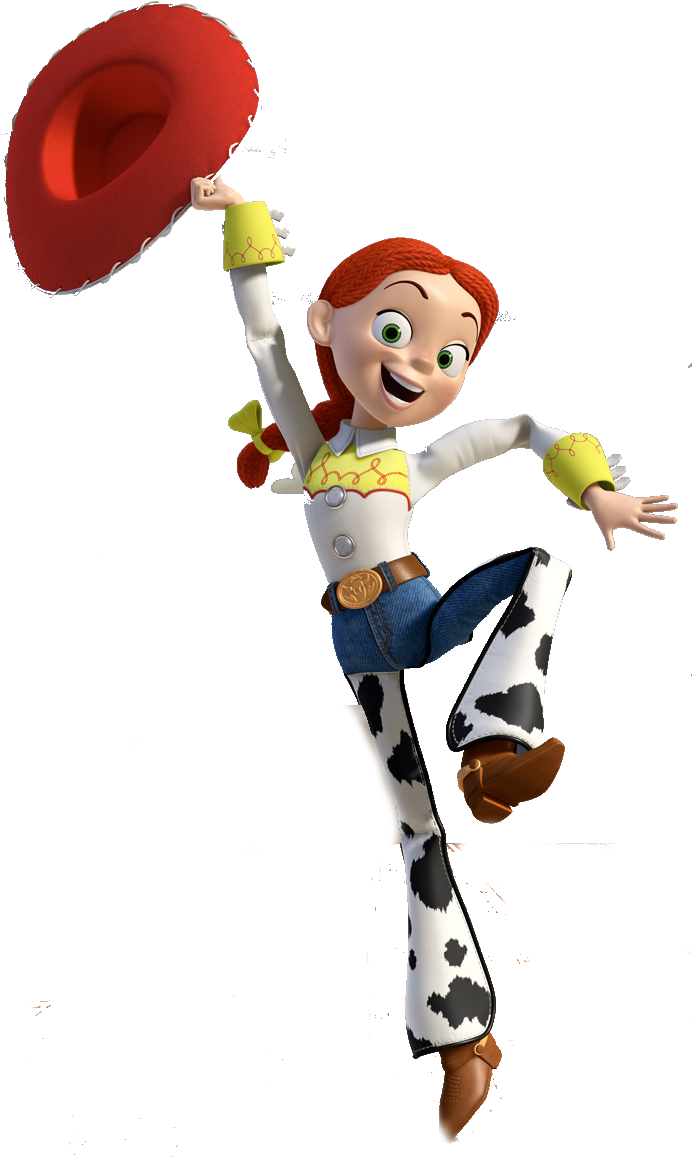 Animated Cowgirl Character Hat Toss PNG