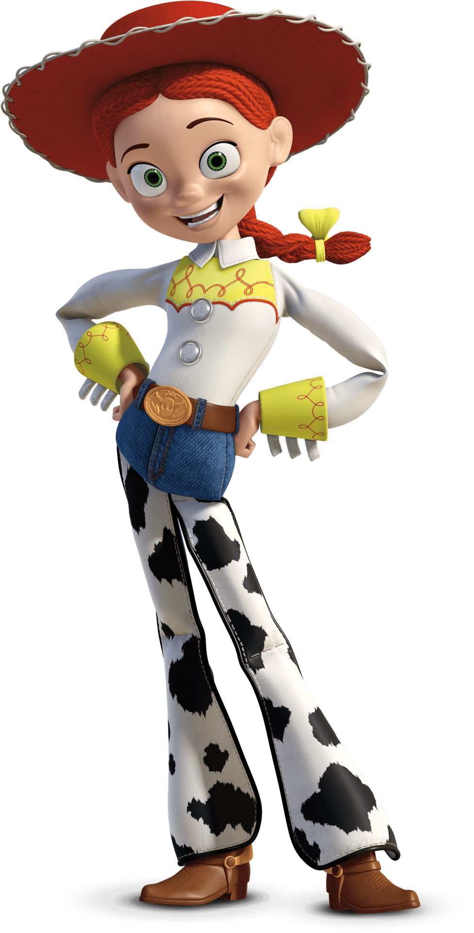 Animated Cowgirl Character Pose PNG