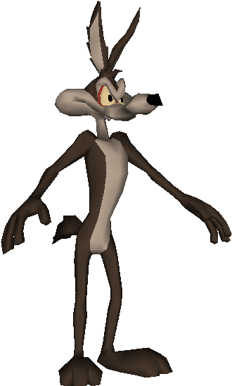 Animated Coyote Character3 D Model PNG