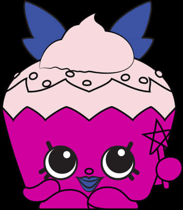 Animated Cupcake Character PNG