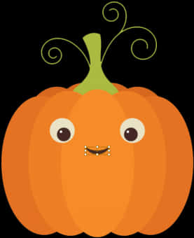 Animated Cute Pumpkin Face PNG