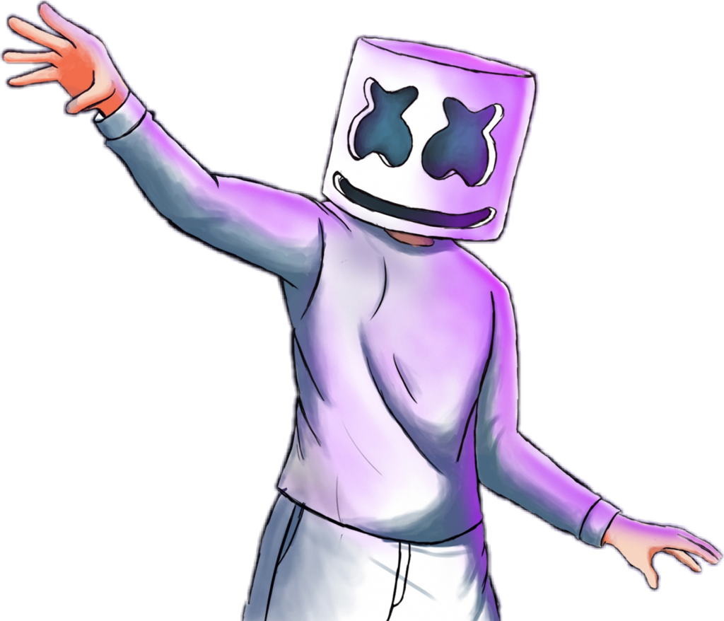 Animated D J Marshmello Waving PNG