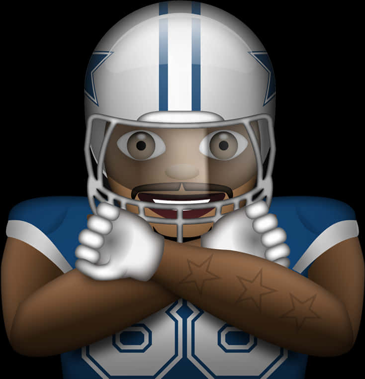 Animated Dallas Cowboys Player Emoji PNG