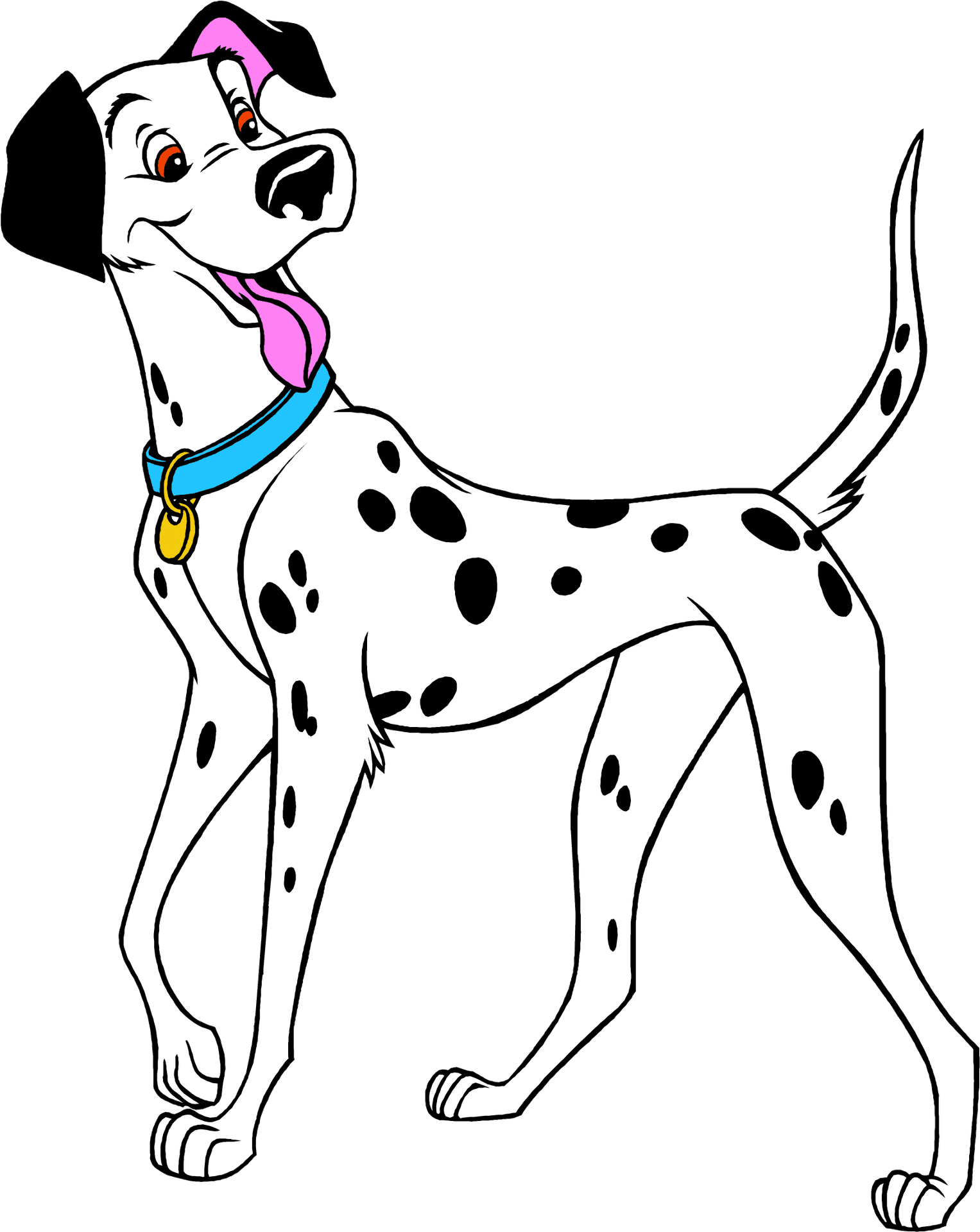 Animated Dalmatian Dog Standing PNG