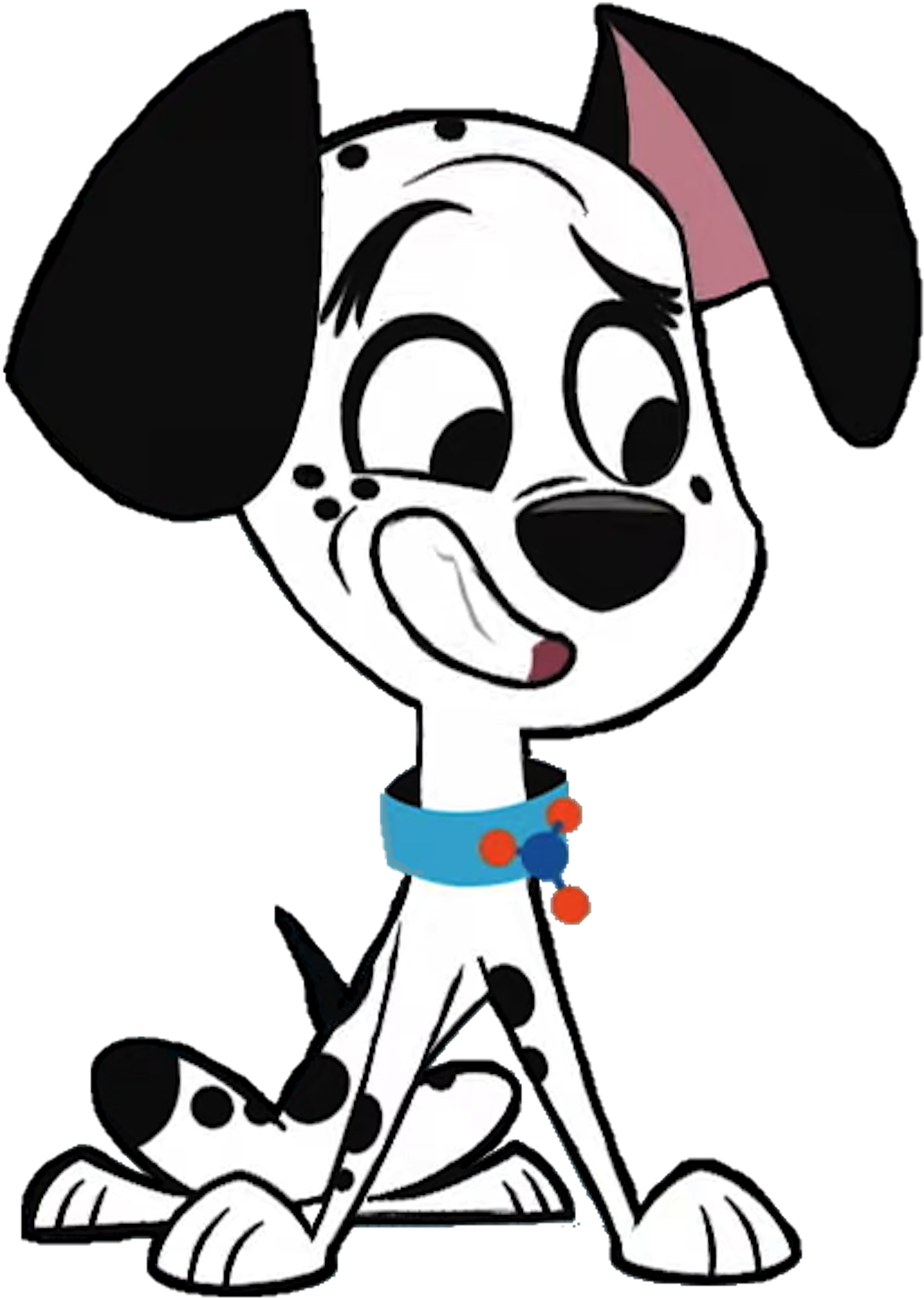 Animated Dalmatian Puppy Sitting PNG