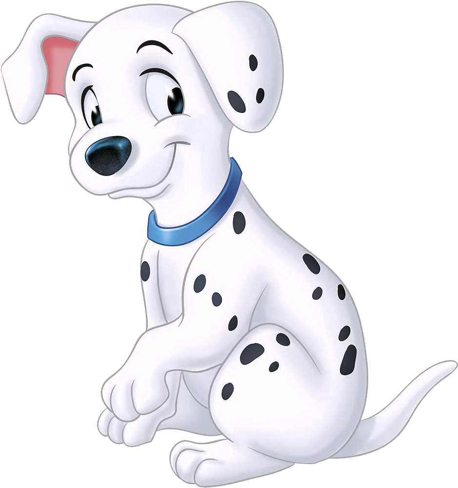 Animated Dalmatian Puppy Sitting PNG