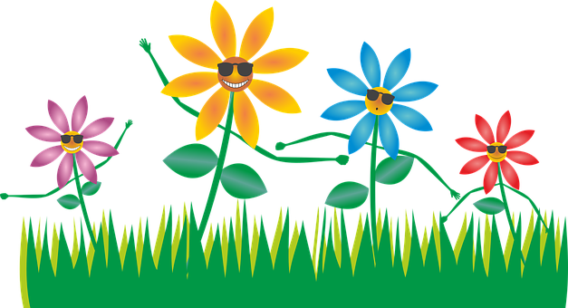 Animated Dancing Flowers PNG