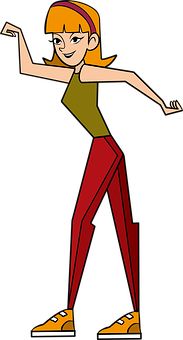 Animated Dancing Girl Character PNG