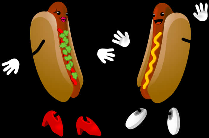 Animated Dancing Hot Dogs PNG