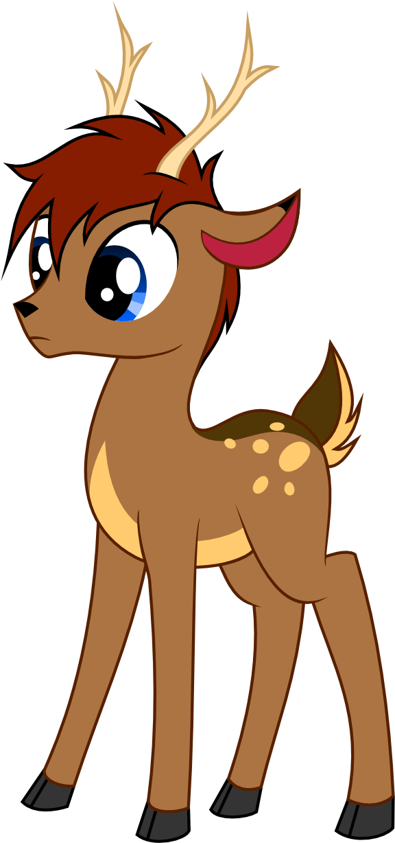 Animated Deer Character Illustration PNG