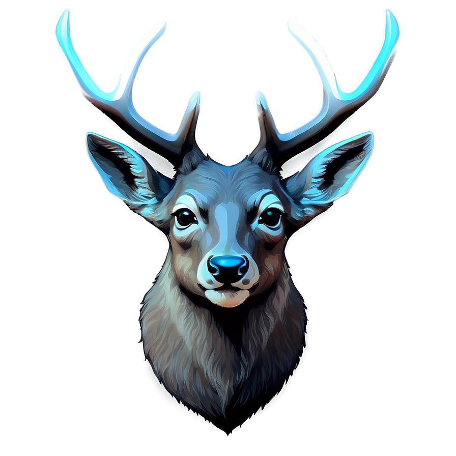 Animated Deer Head Cartoon Png Llm3 PNG