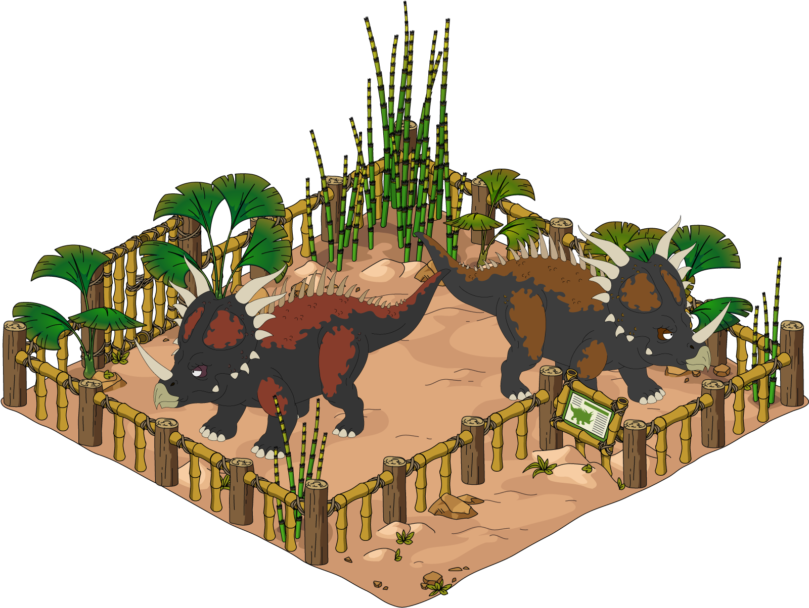 Animated Dinosaursin Habitat PNG