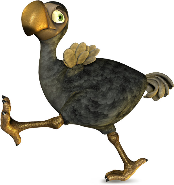 Animated Dodo Bird Character PNG