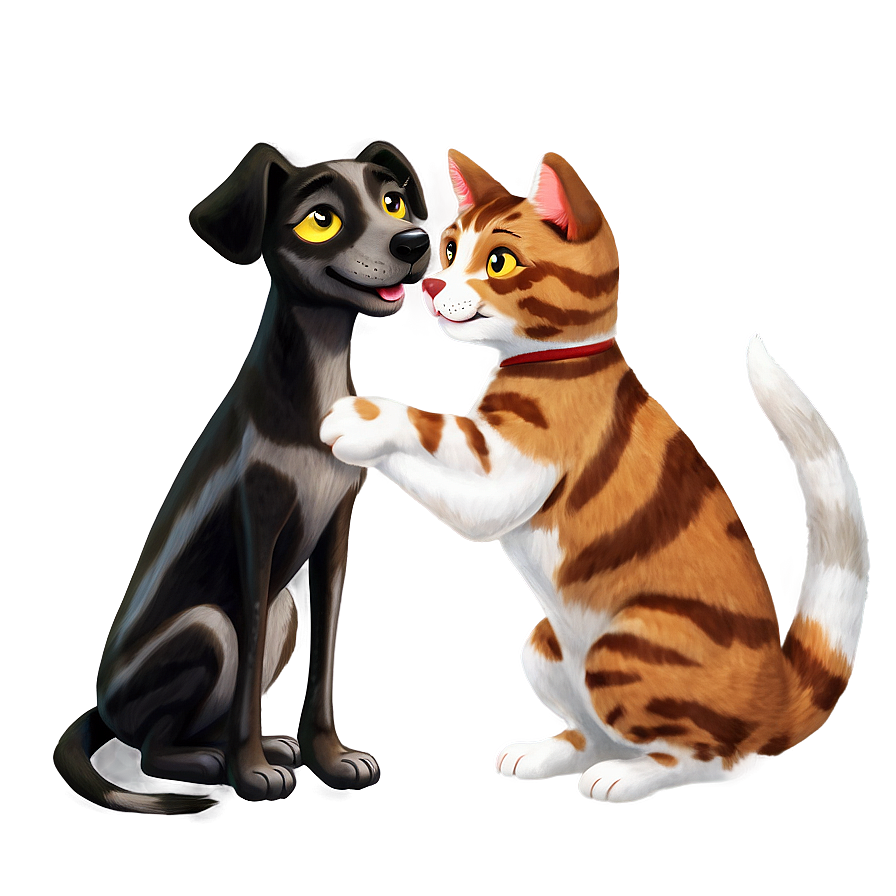 Animated Dog And Cat Png 06242024 PNG