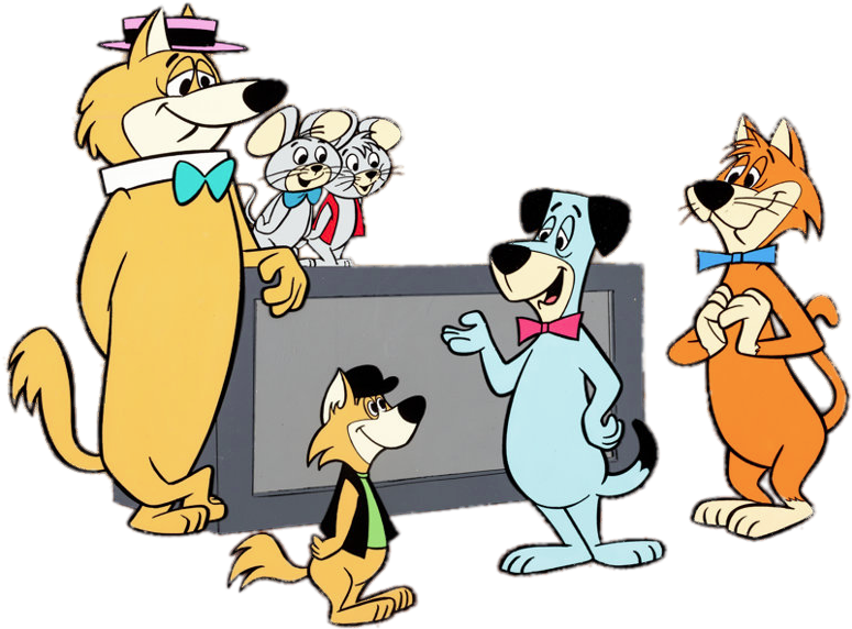 Animated Dog Characters Gathering PNG