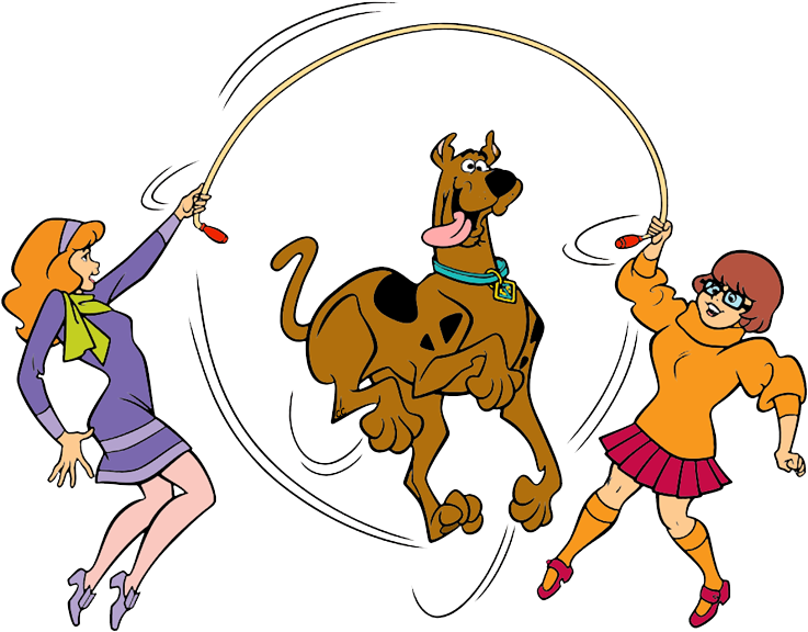 Animated Dogand Friends Jumping Rope PNG