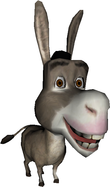 Animated Donkey Character Smiling PNG