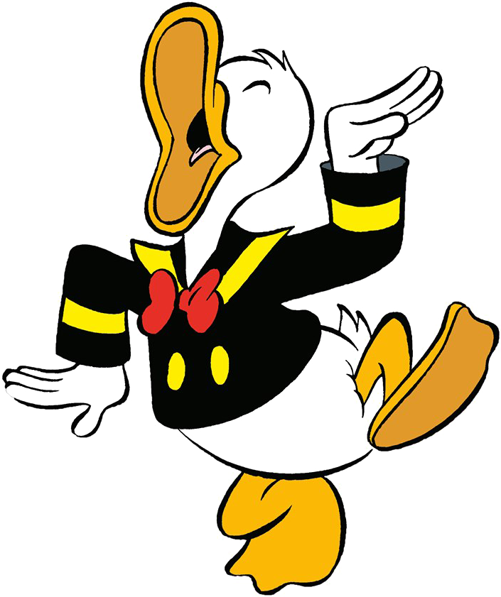 Animated Duck Dancing Illustration PNG