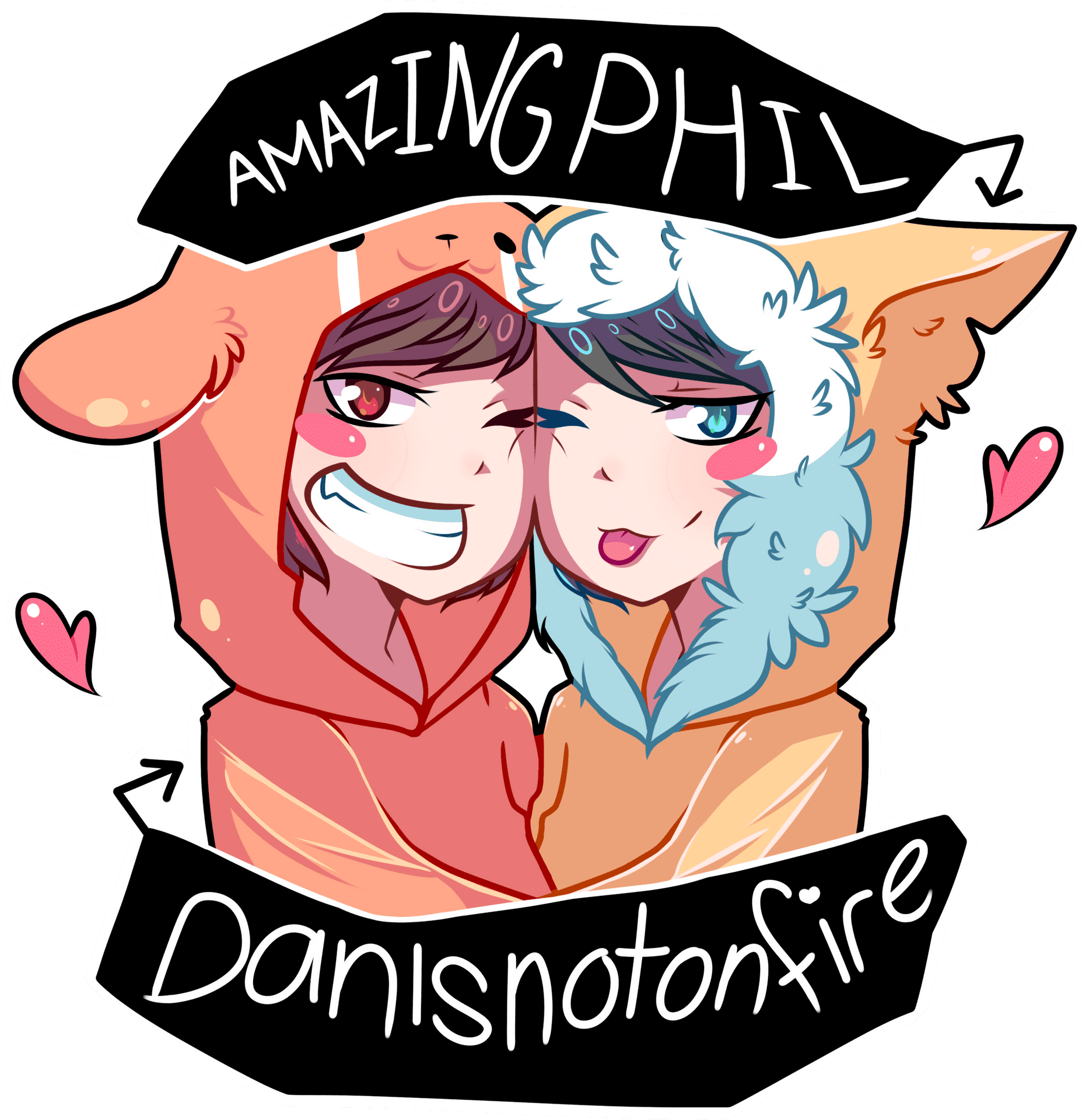 Animated Duo Amazing Phil Danisnotonfire PNG