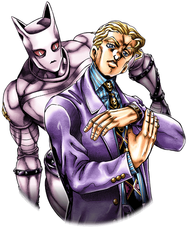 Animated Duo Purple Suitand Stand PNG
