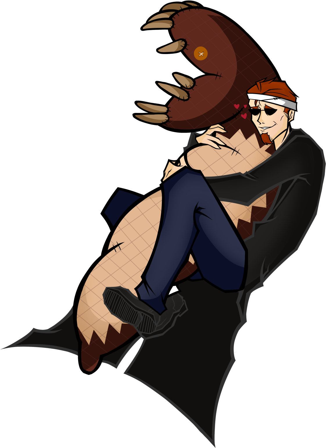 Animated Eagle Man Embrace PNG