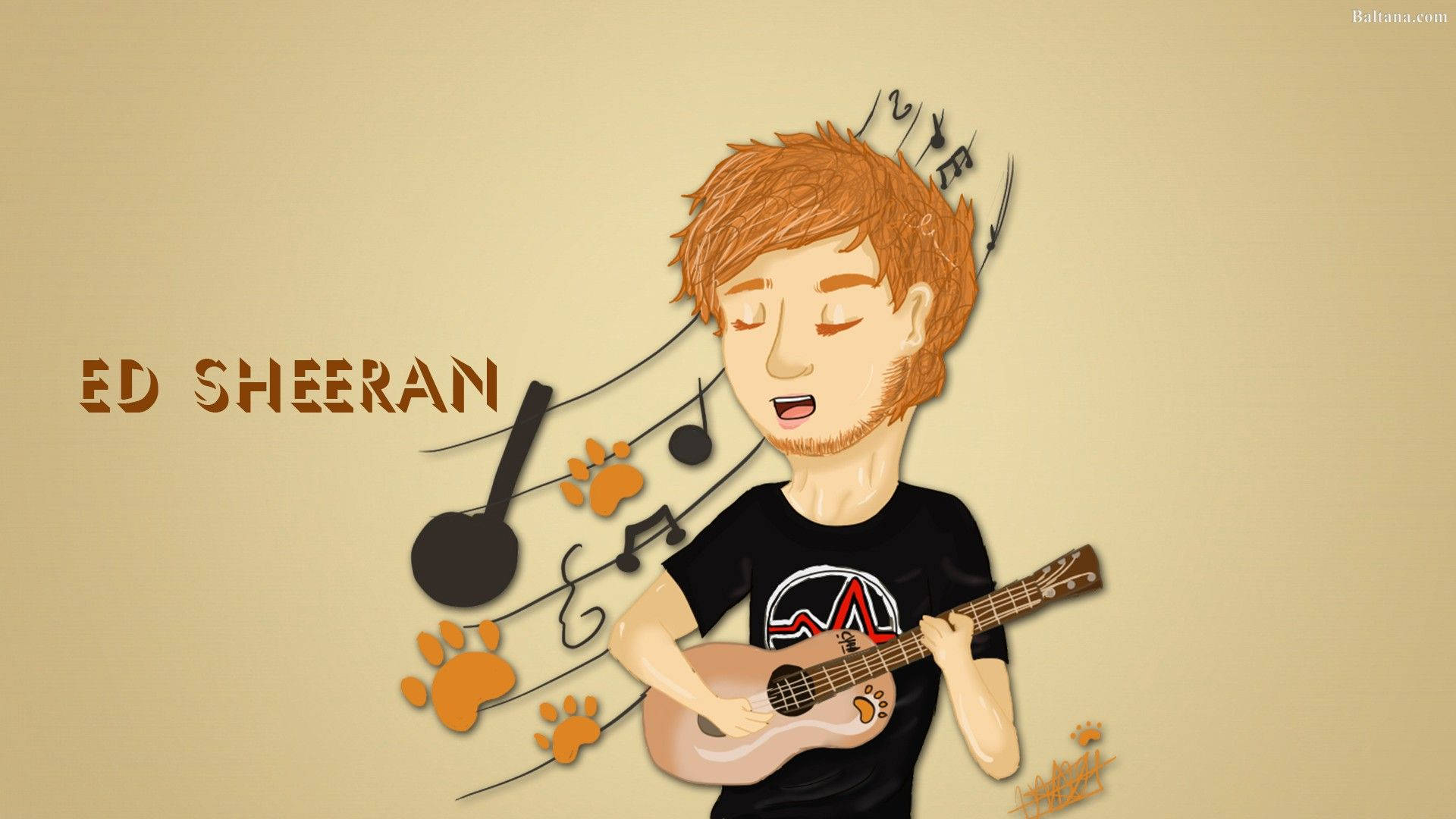 Animated Ed Sheeran Background