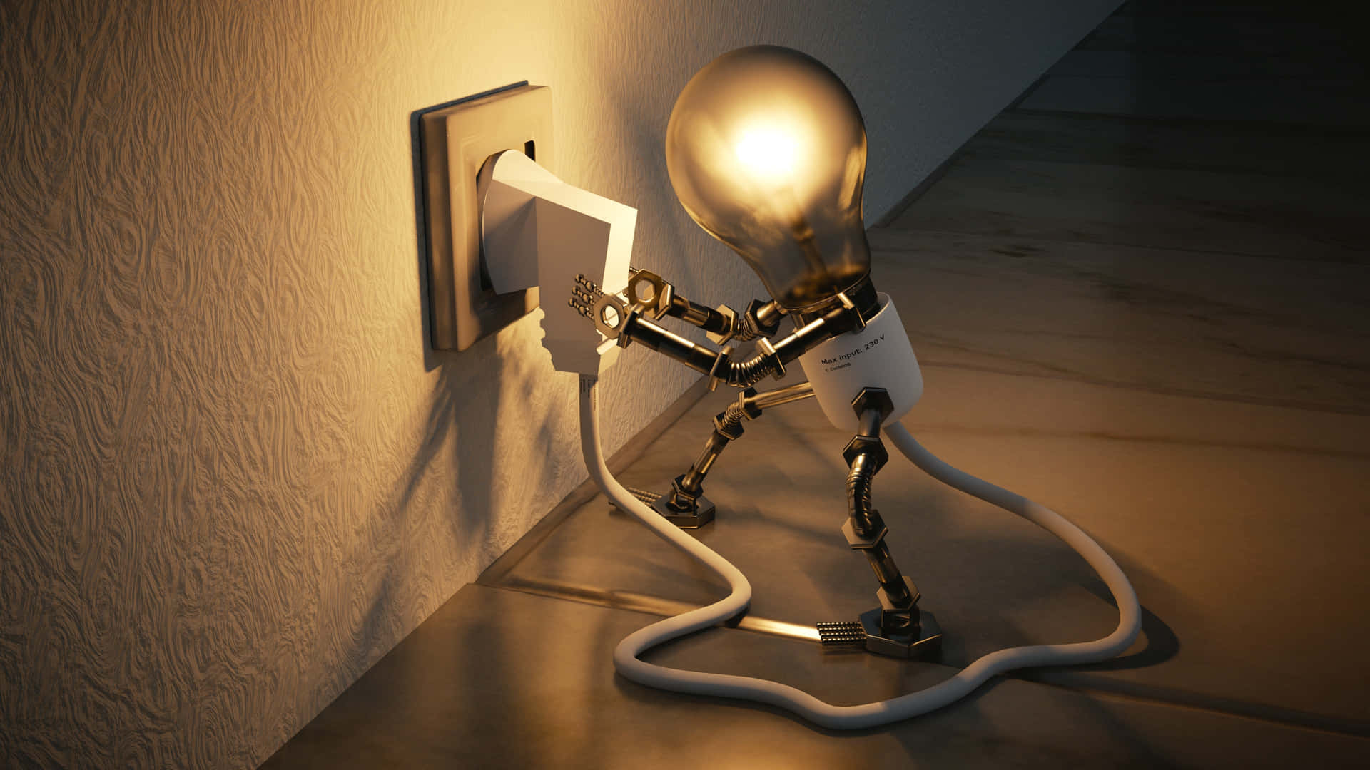 Animated Electric Bulb Wallpaper