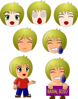 Animated Emotion Faces Compilation PNG