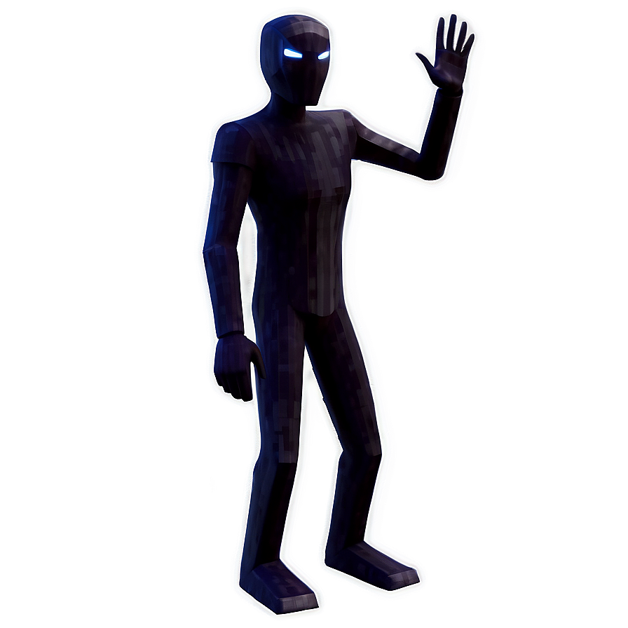 Animated Enderman Action Pose Png Uuq PNG