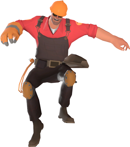 Animated Engineer Character Pose PNG